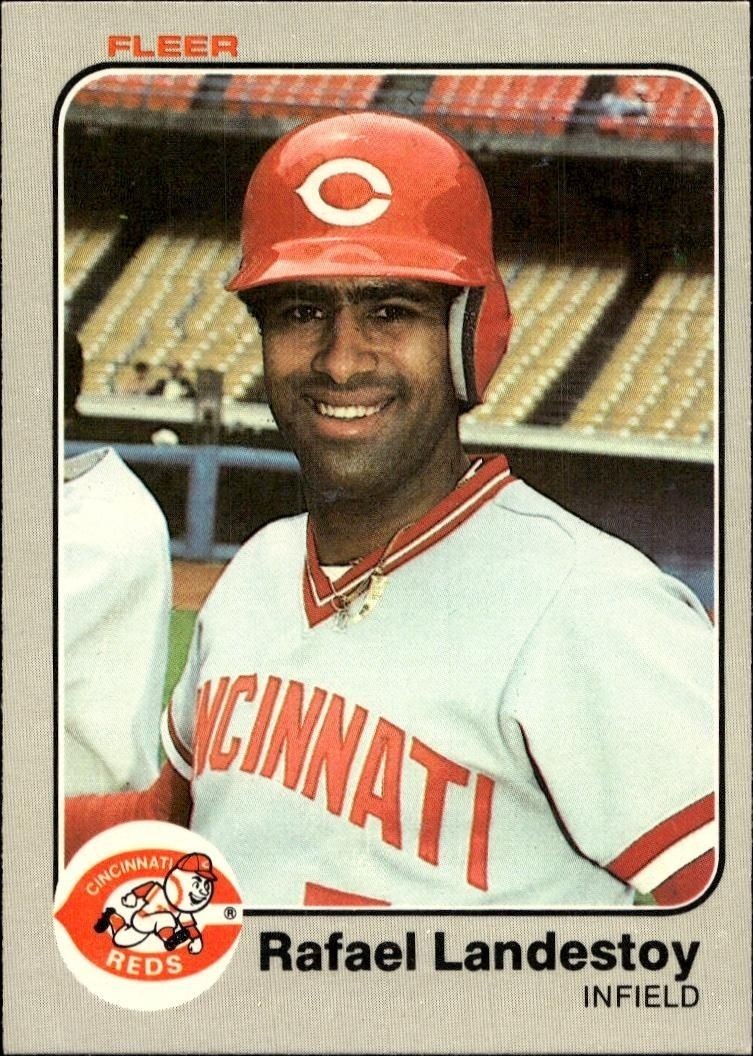1983 Fleer Rafael Landestoy #595 baseball trading card front