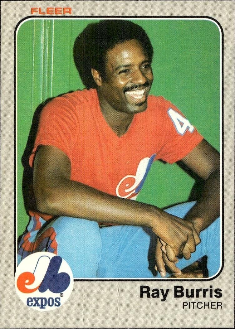 1983 Fleer Ray Burris #277 trading card
