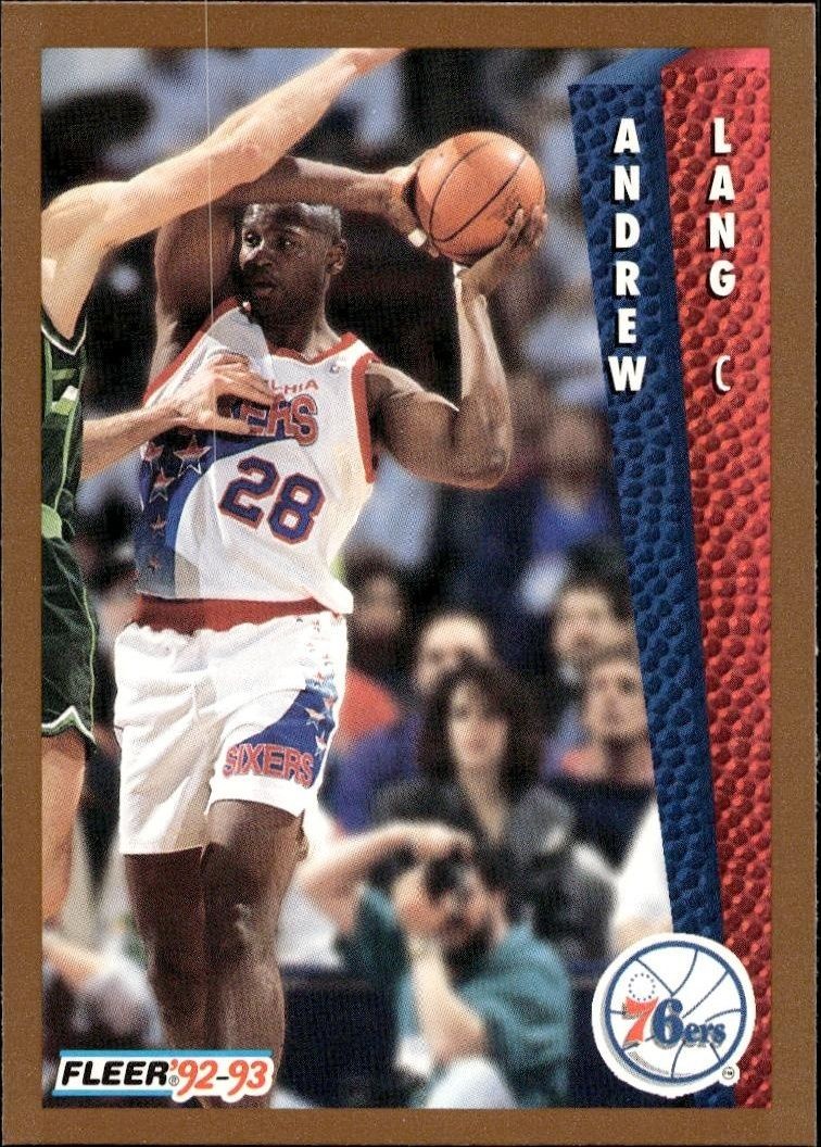 1992-93 Fleer Andrew Lang #406 trading card