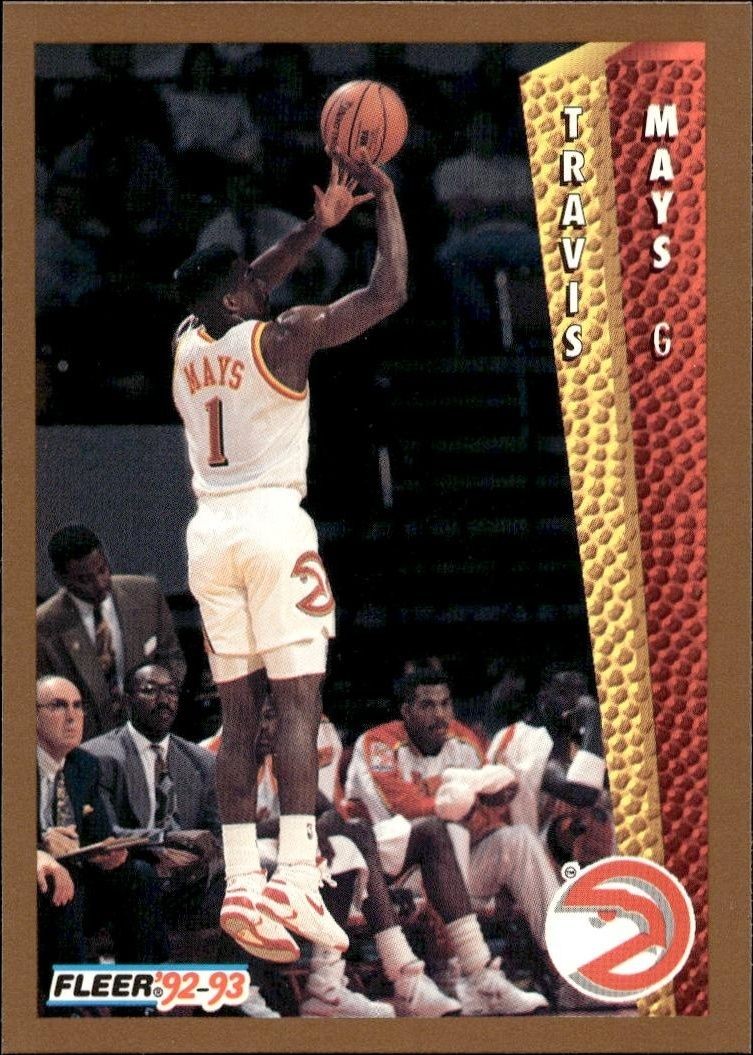 1992-93 Fleer Travis Mays #303 trading card
