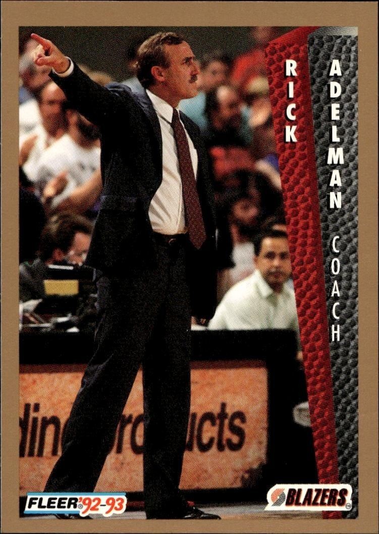 1992-93 Fleer Rick Adelman #185 trading card