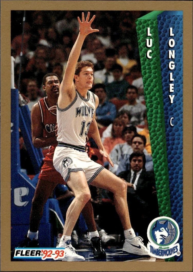 1992-93 Fleer Luc Longley #134 trading card