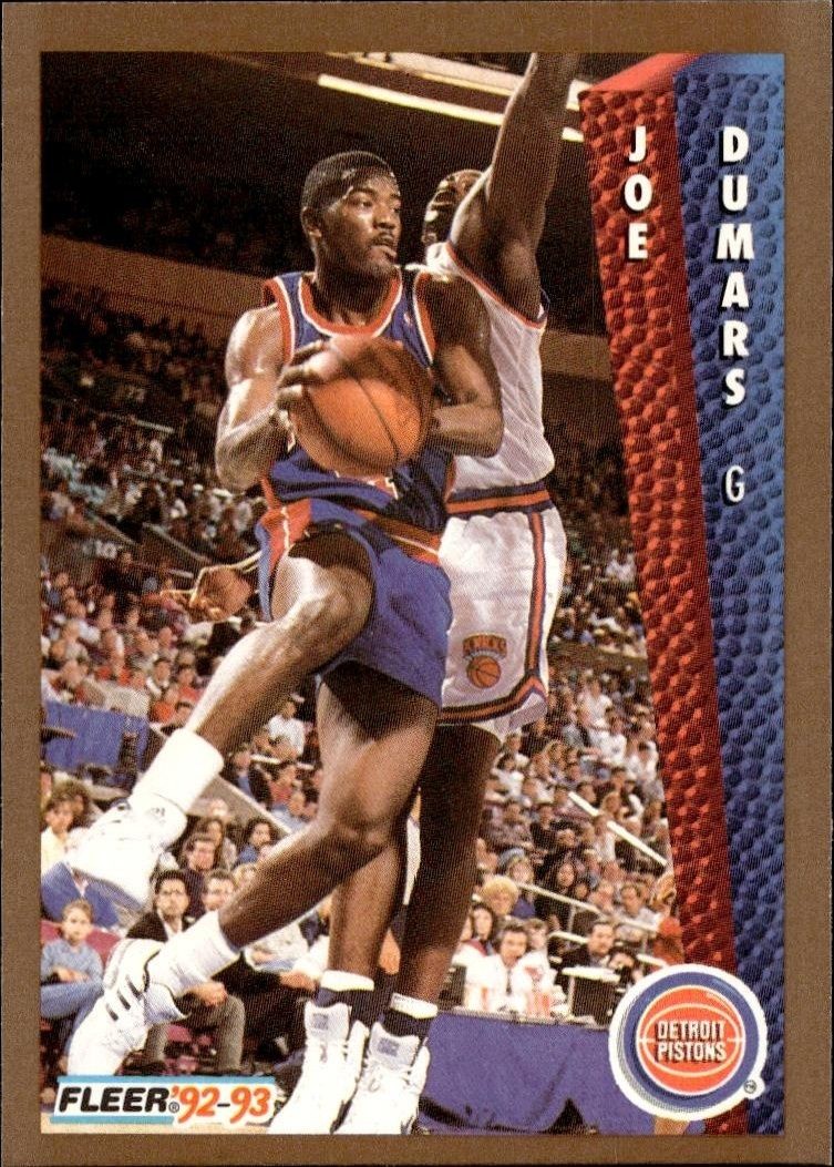 1992-93 Fleer Joe Dumars #63 trading card