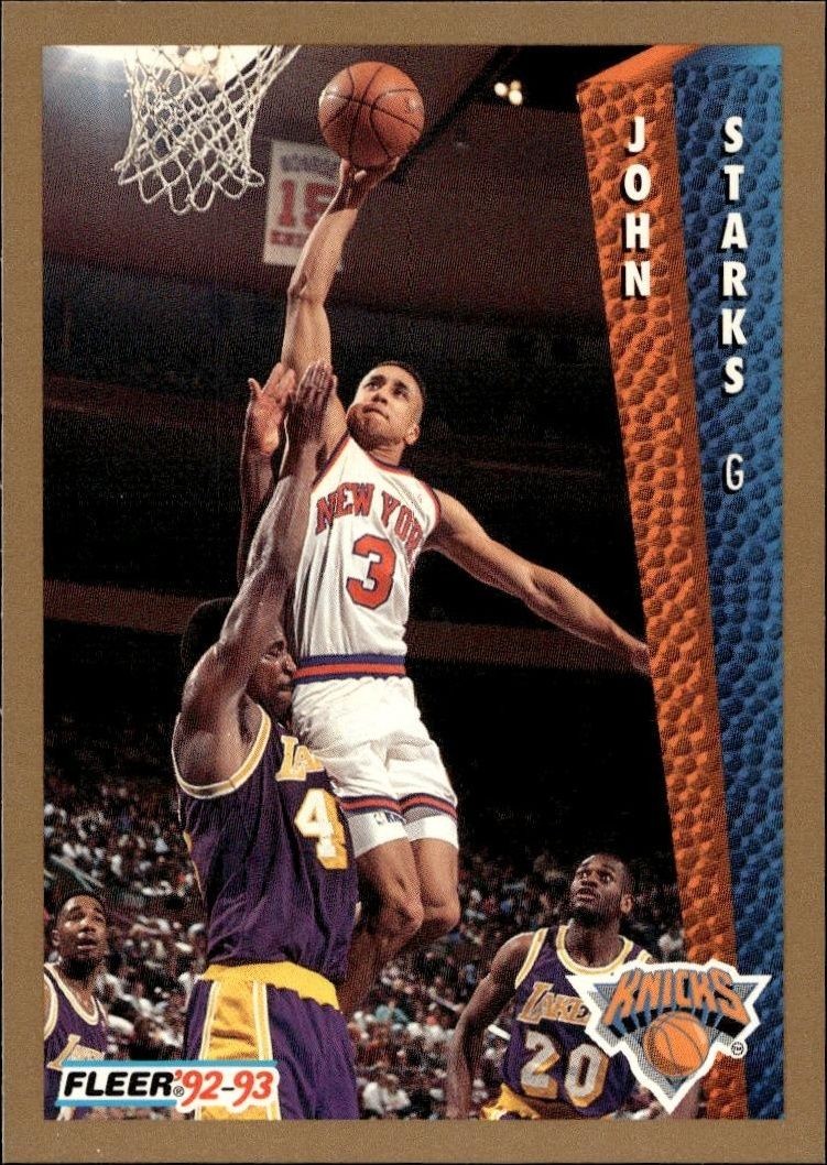 1992-93 Fleer John Starks #36 trading card