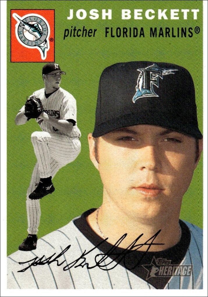 2003 Topps Heritage Josh Beckett #155 trading card