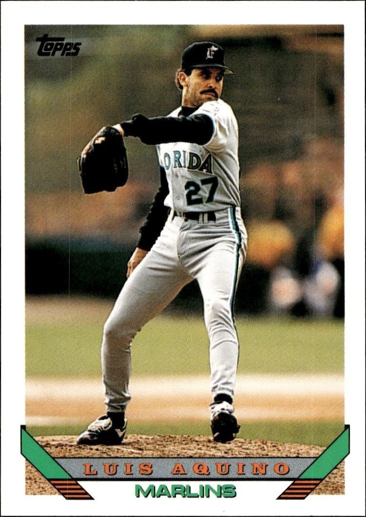1993 Topps Traded Luis Aquino #76T trading card