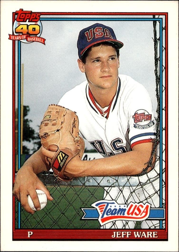 1991 Topps Traded Jeff Ware #124T trading card