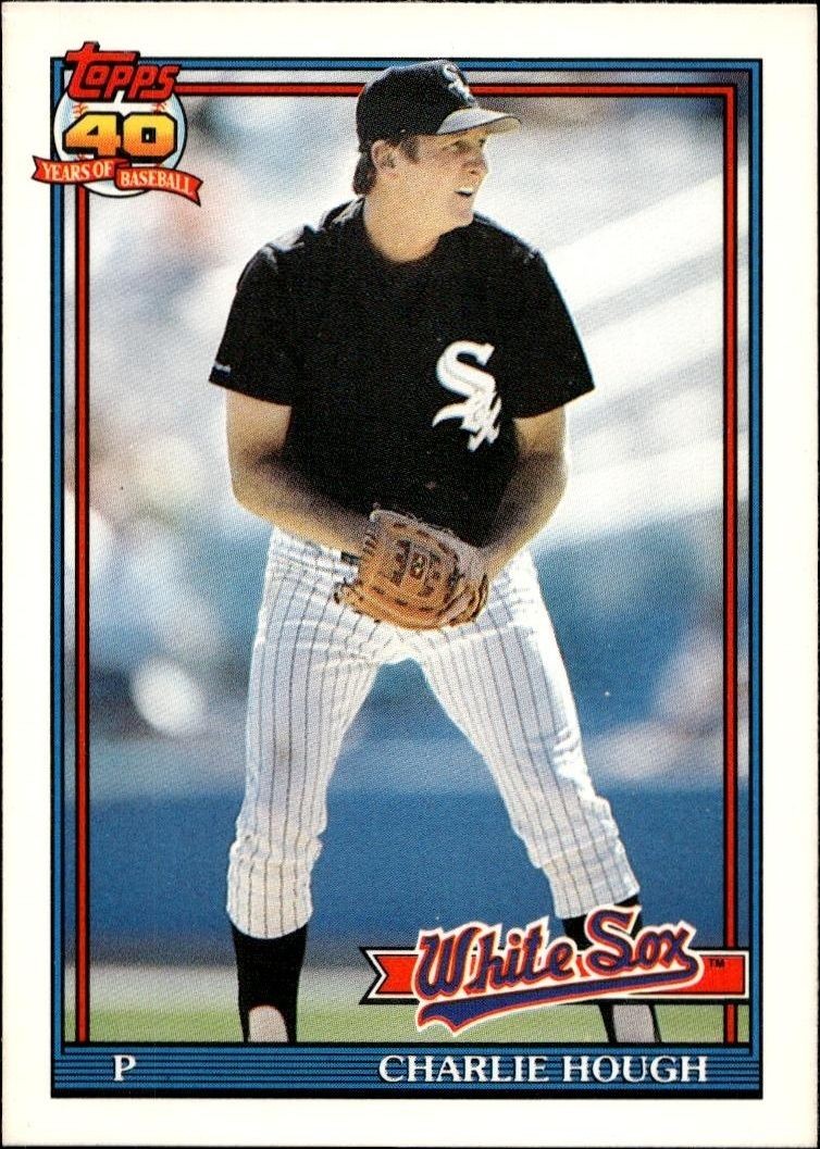 1991 Topps Traded Charlie Hough #56T trading card