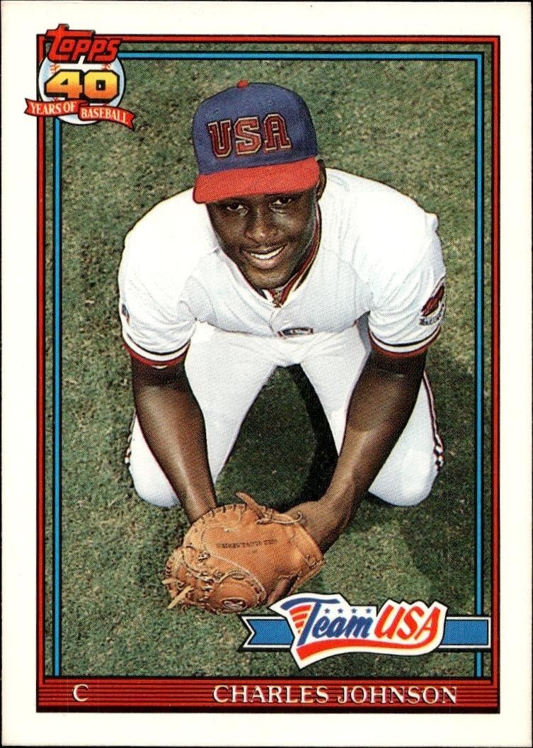1991 Topps Traded Charles Johnson #61T trading card
