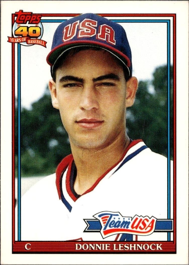 1991 Topps Traded Donnie Leshnock #72T trading card