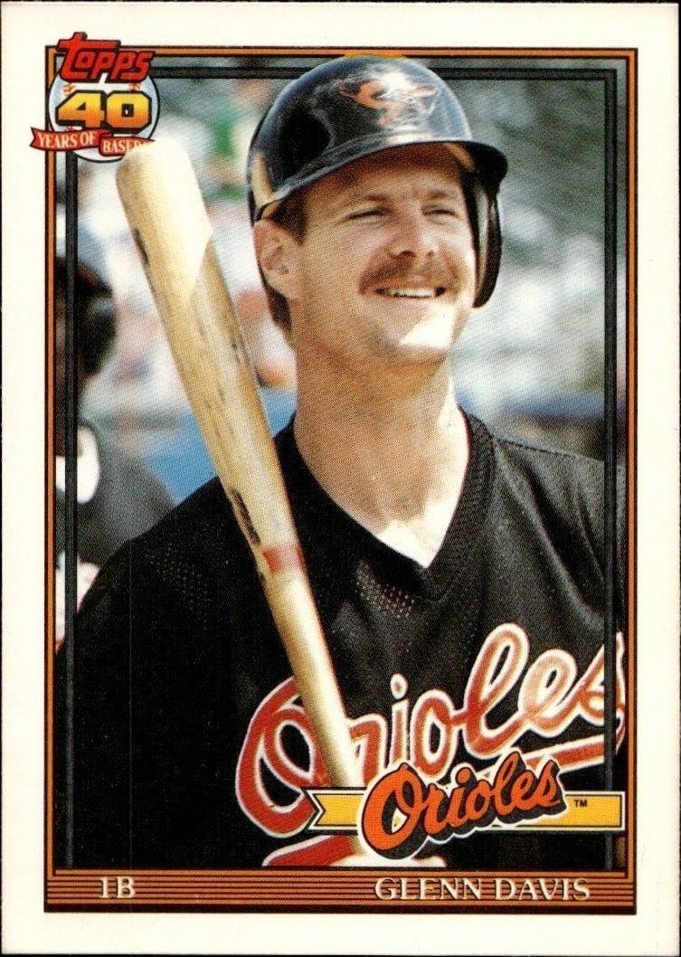 1991 Topps Traded Glenn Davis #28T trading card