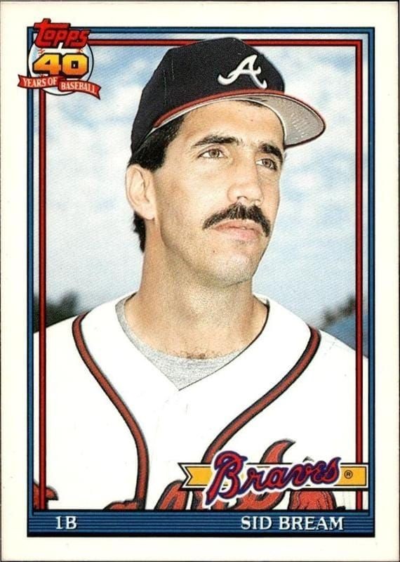 1991 Topps Traded Sid Bream #13T trading card