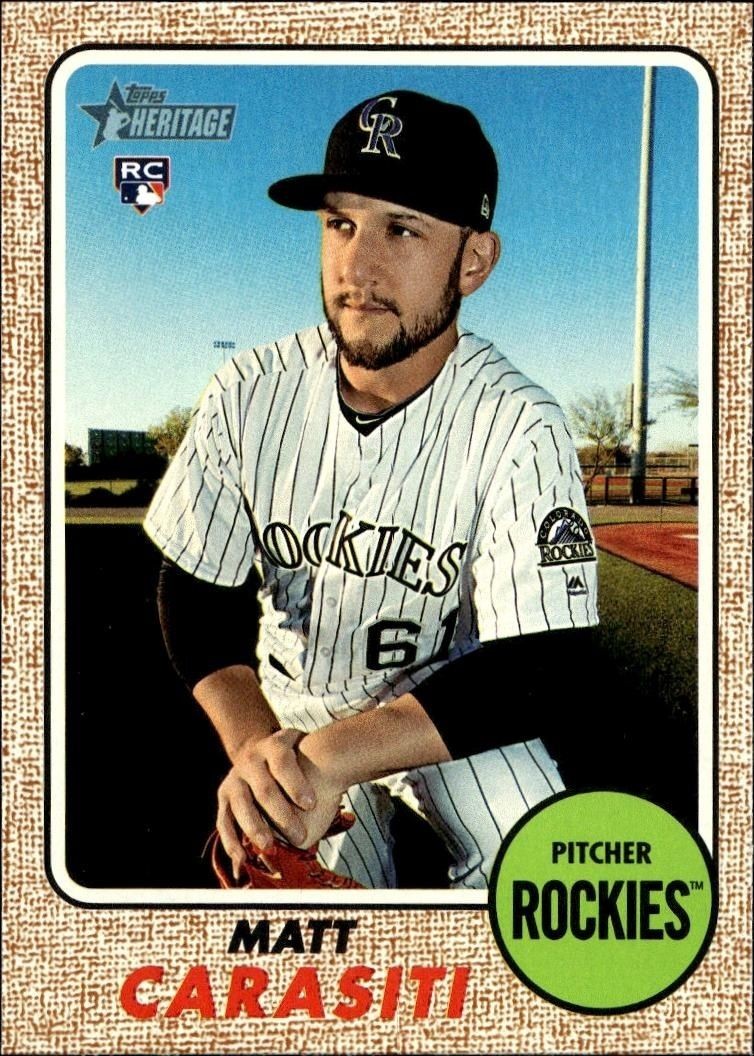 2017 Topps Heritage High Number Matt Carasiti #609 trading card