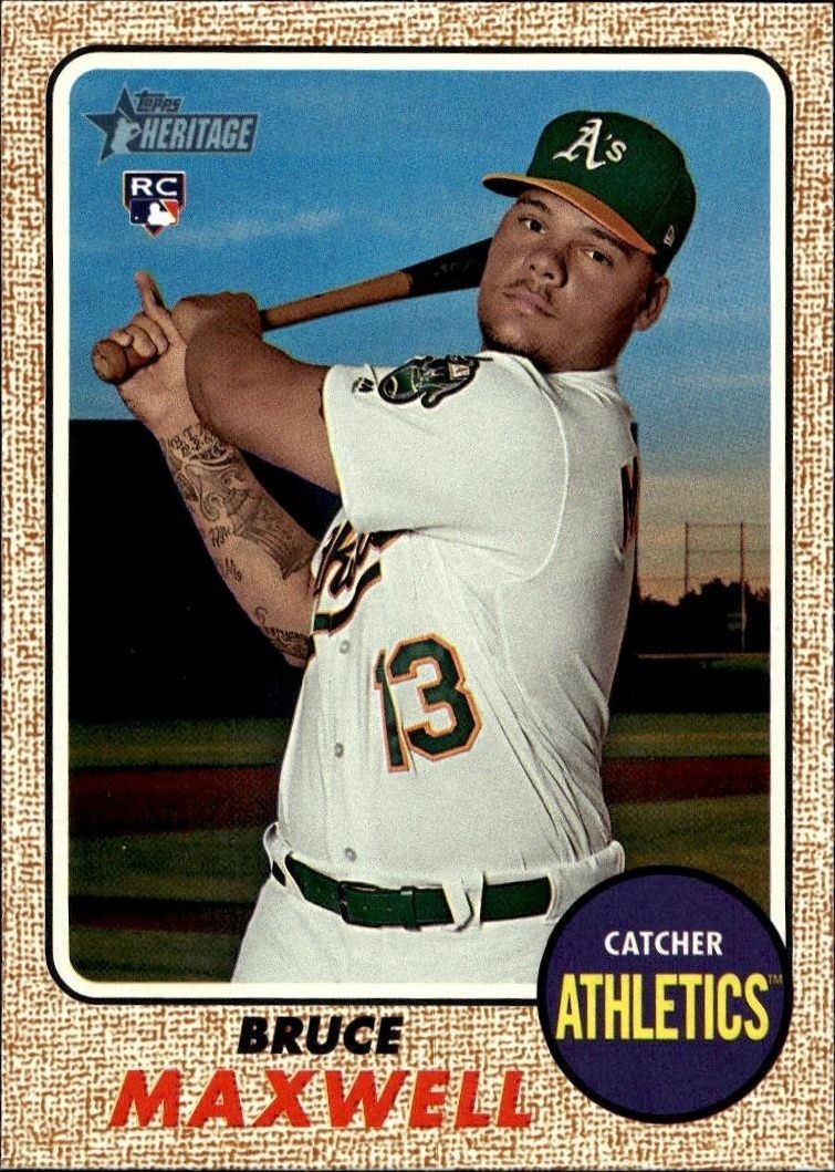 2017 Topps Heritage High Number Bruce Maxwell #584 trading card