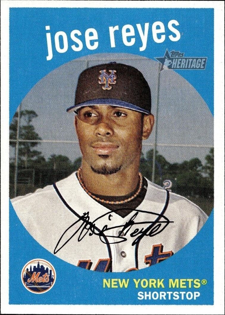 2008 Topps Heritage Jose Reyes #299 trading card