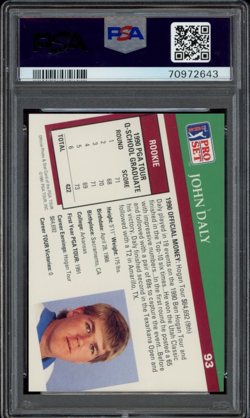 John Daly - Back