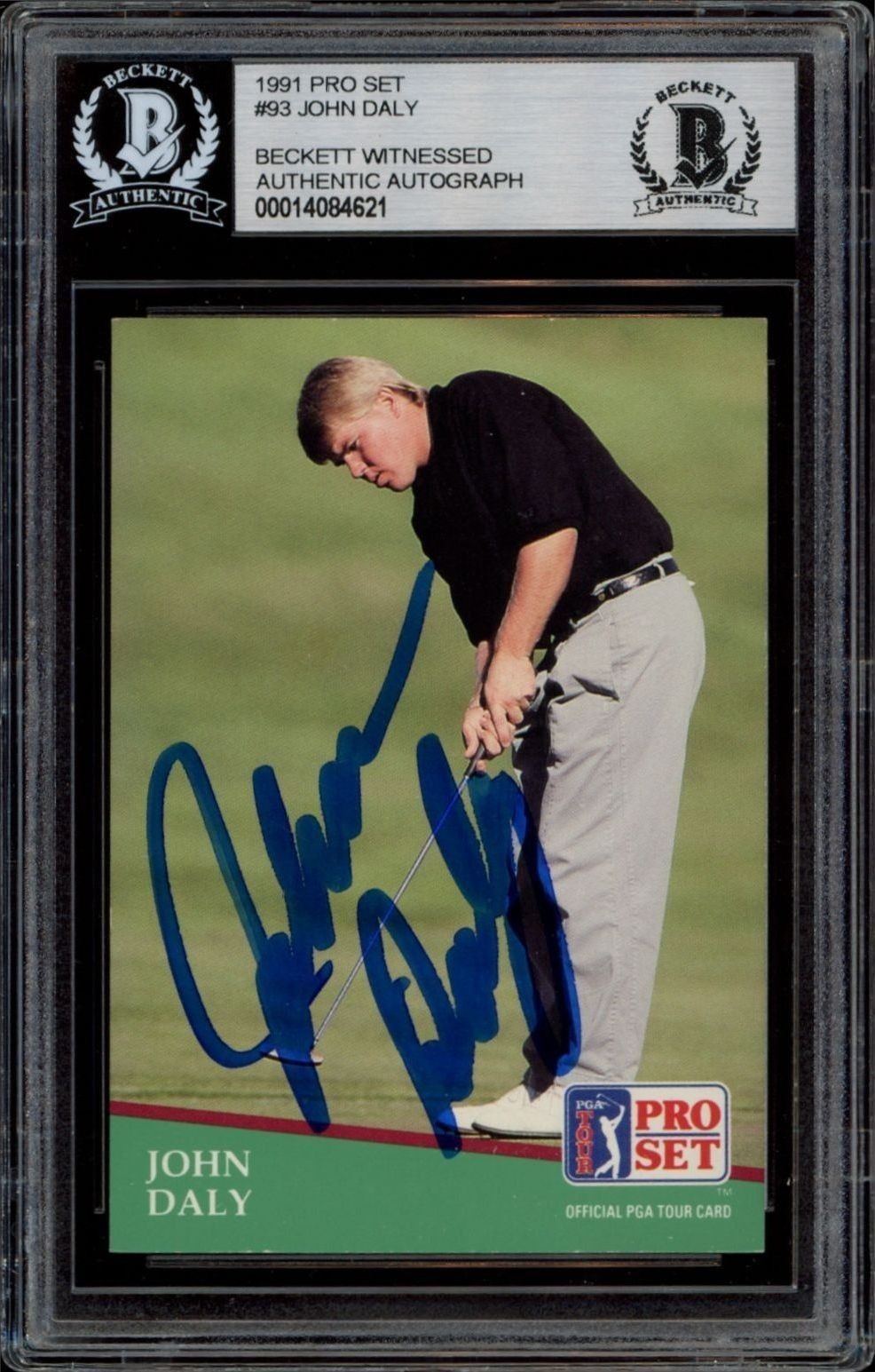 1991 Pro Set PGA Tour John Daly #93 golf trading card front