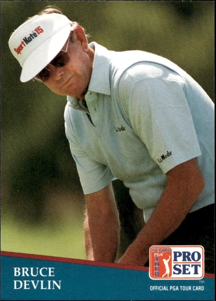 1991 Pro Set Pga Tour Bruce Devlin #197 golf trading card front