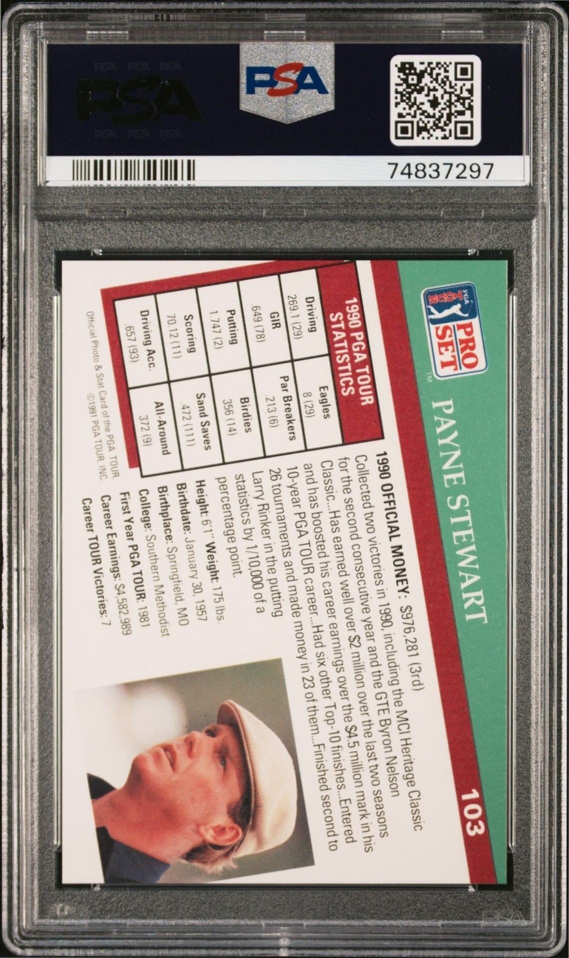 Payne Stewart - Back