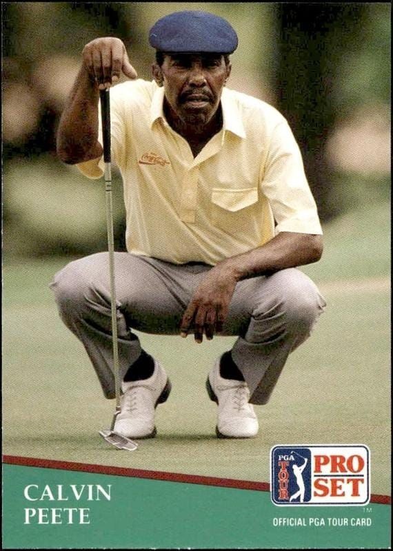 1991 Pro Set Pga Tour Calvin Peete #49 golf trading card front
