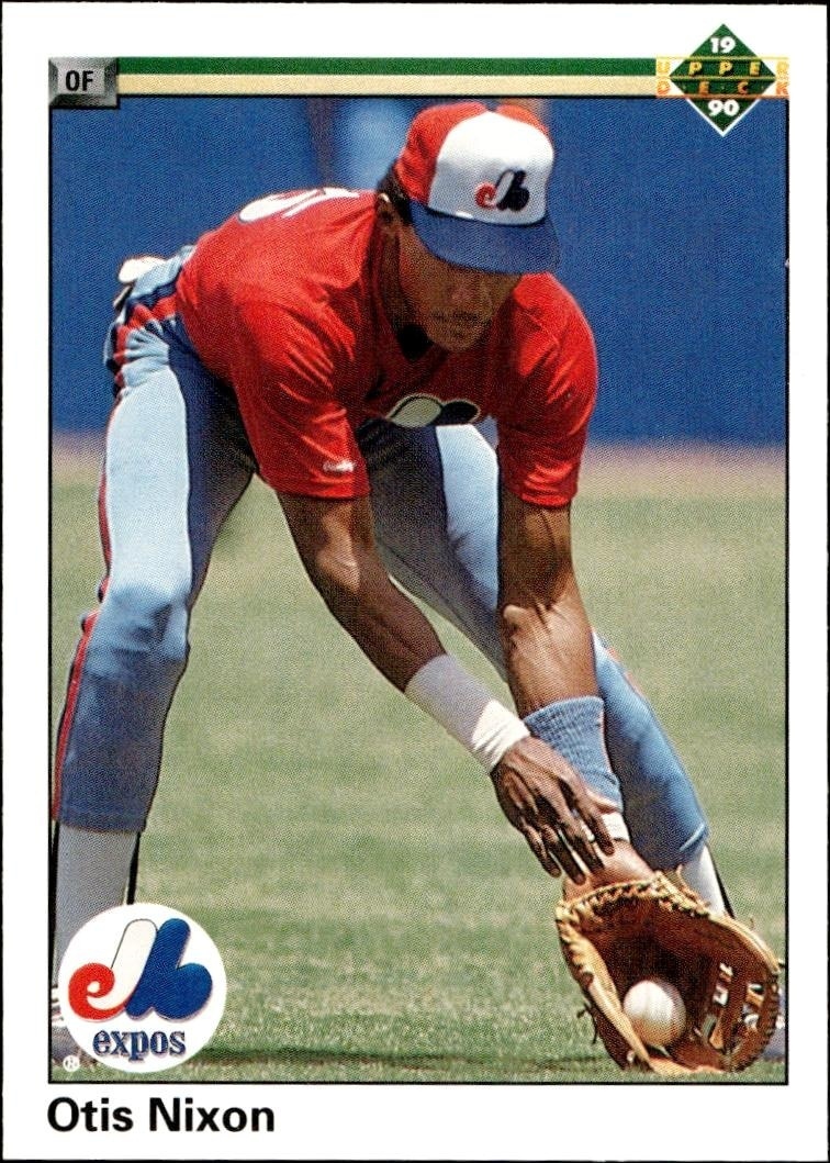 1990 Upper-Deck Low Number Otis Nixon #379 trading card