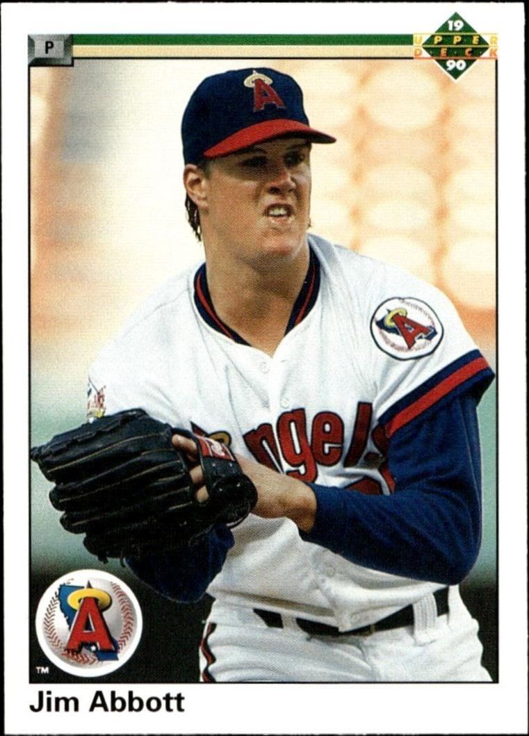 1990 Upper-Deck Low Number Jim Abbott #645 trading card