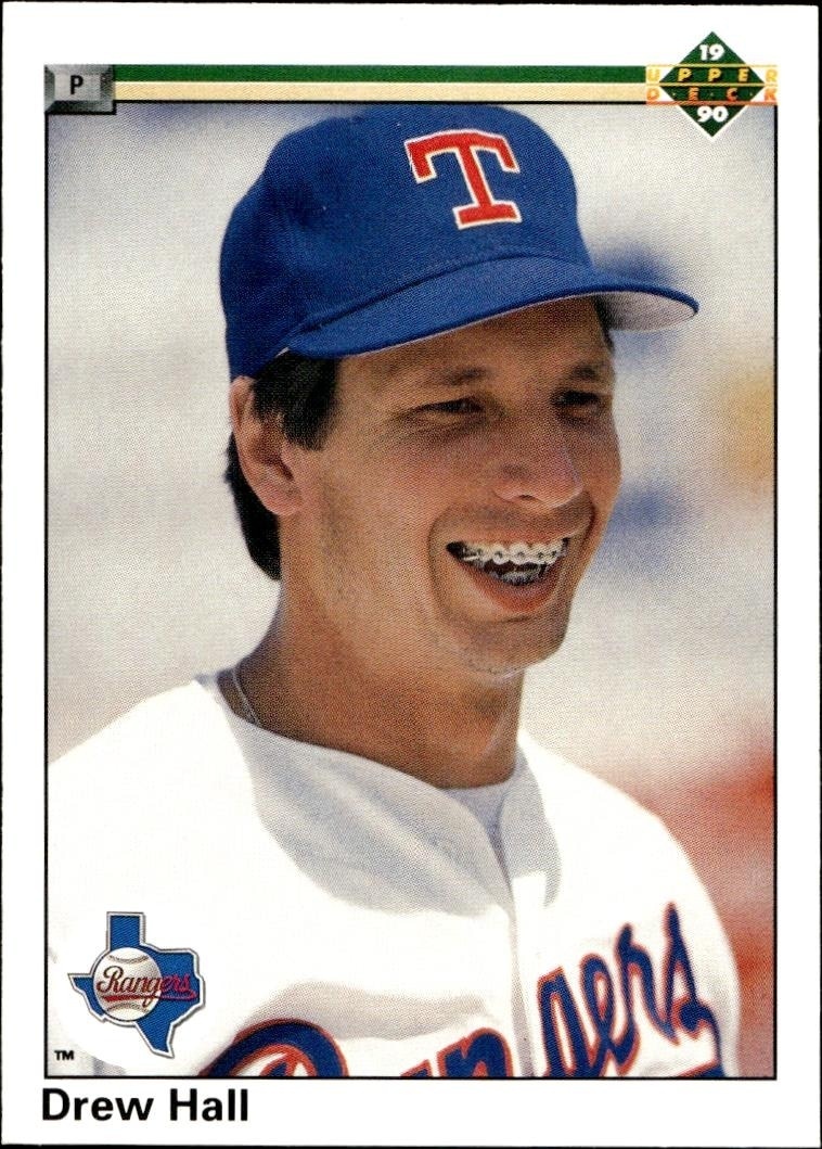 1990 Upper-Deck Low Number Drew Hall #631 trading card