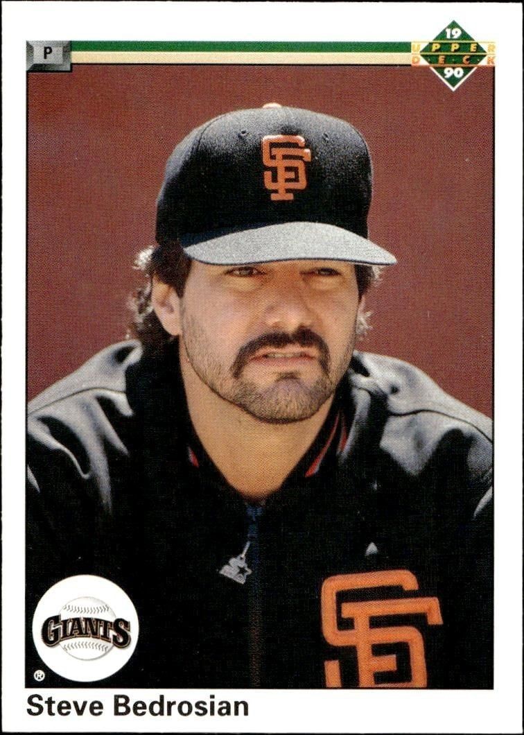 1990 Upper-Deck Low Number Steve Bedrosian #618 trading card
