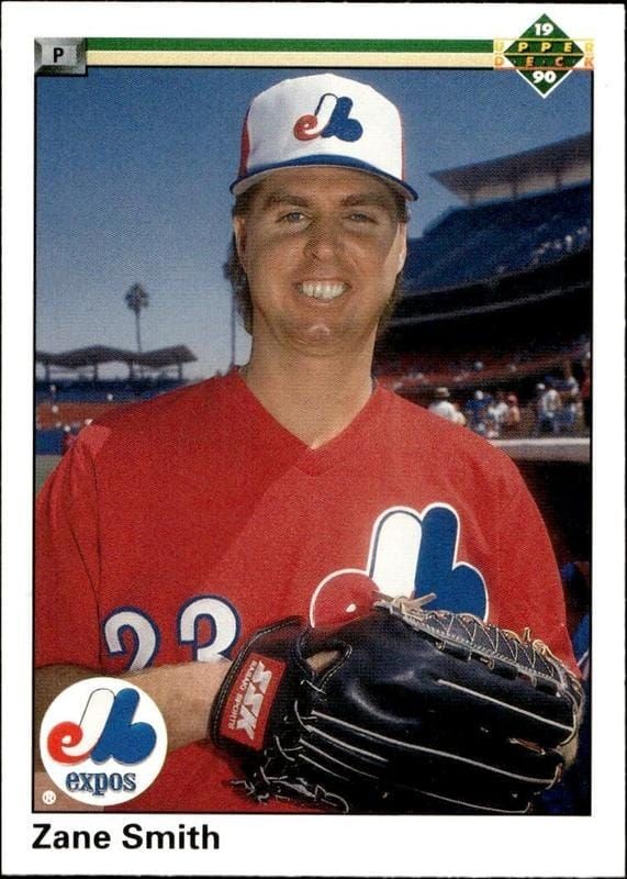1990 Upper-Deck Low Number Zane Smith #607 trading card