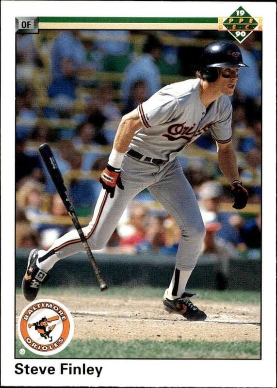 1990 Upper-Deck Low Number Steve Finley #602 trading card