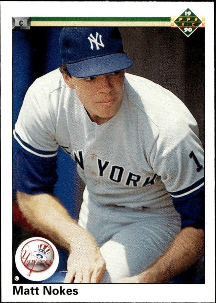 1990 Upper-Deck High Number Matt Nokes #744 trading card