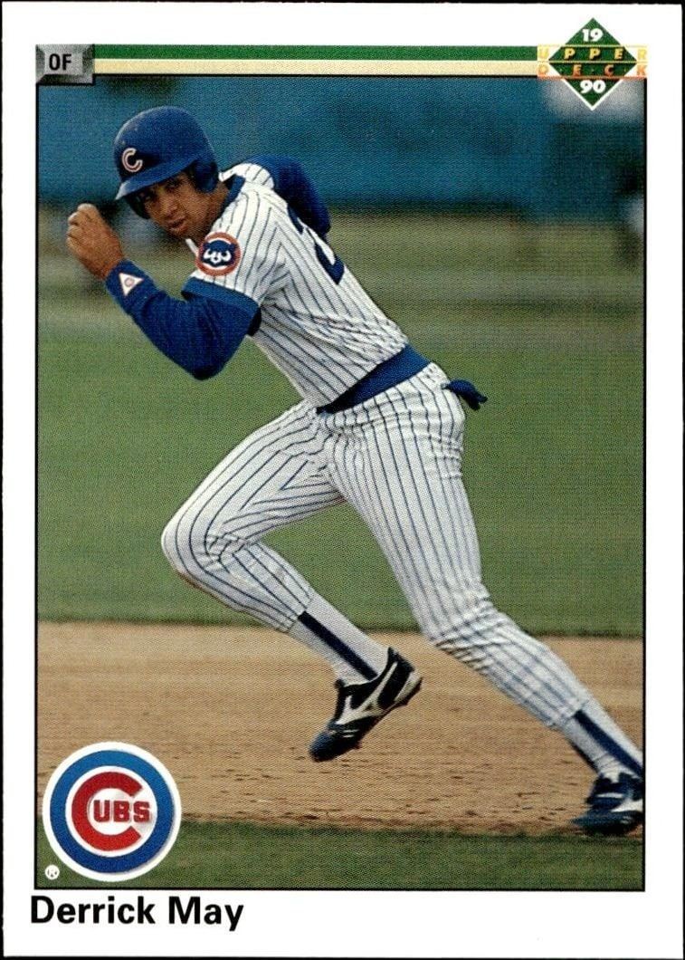 1990 Upper-Deck High Number Derrick May #736 trading card