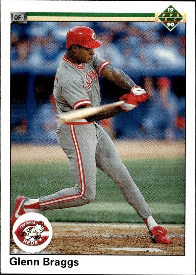 1990 Upper-Deck High Number Glenn Braggs #714 trading card