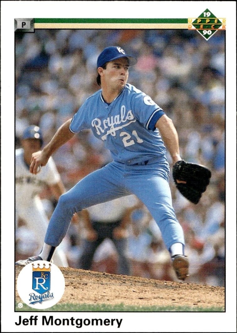 1990 Upper-Deck Low Number Jeff Montgomery #698 trading card