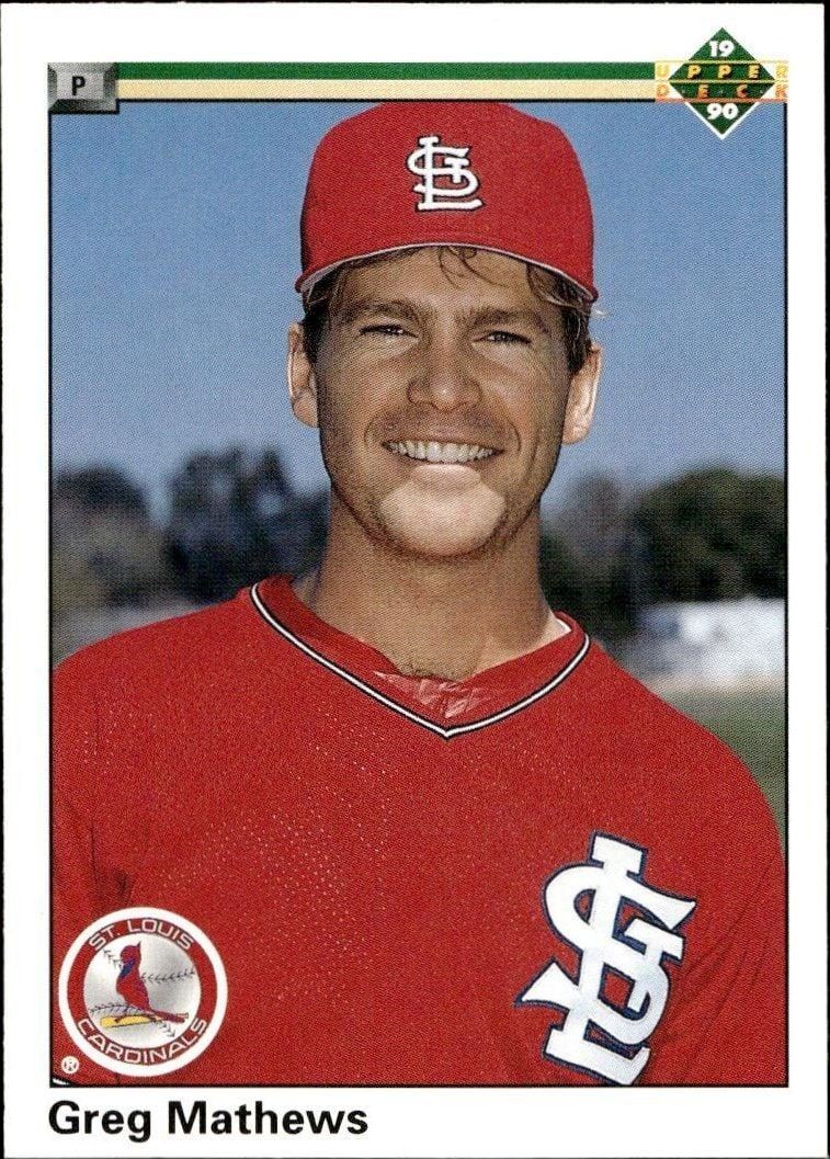 1990 Upper-Deck Low Number Greg Mathews #678 trading card