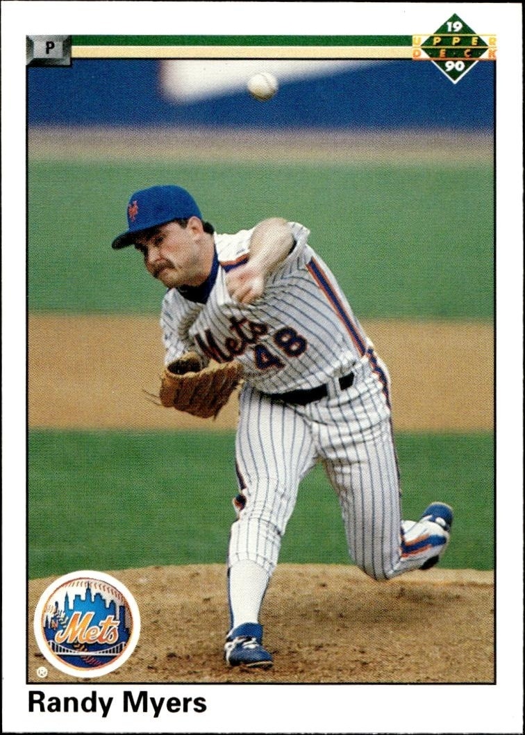 1990 Upper-Deck Low Number Randy Myers #581 trading card