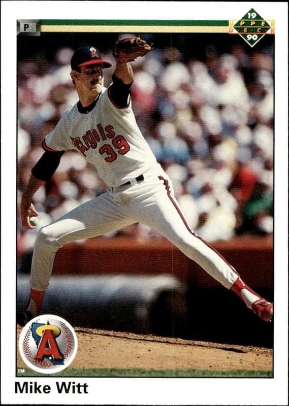 1990 Upper-Deck Low Number Mike Witt #548 trading card