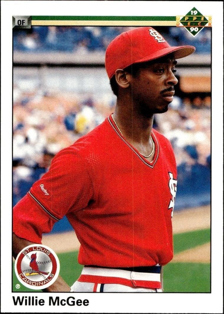 1990 Upper-Deck Low Number Willie McGee #505 trading card