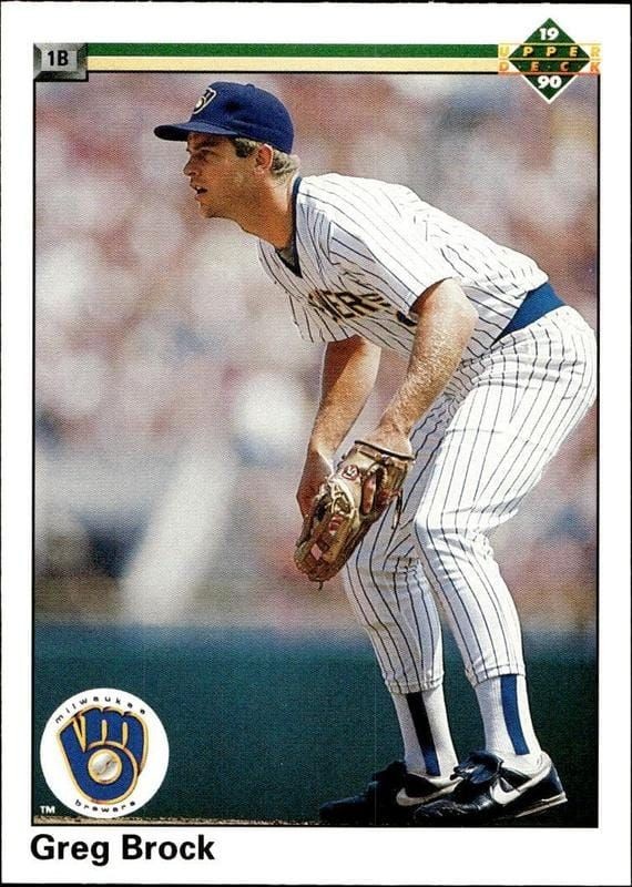 1990 Upper-Deck Low Number Greg Brock #514 trading card