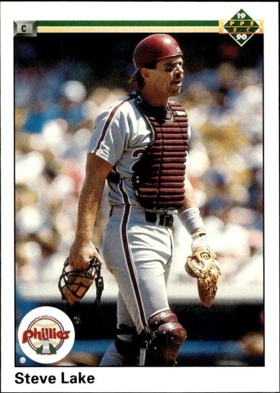1990 Upper-Deck Low Number Steve Lake #491 trading card