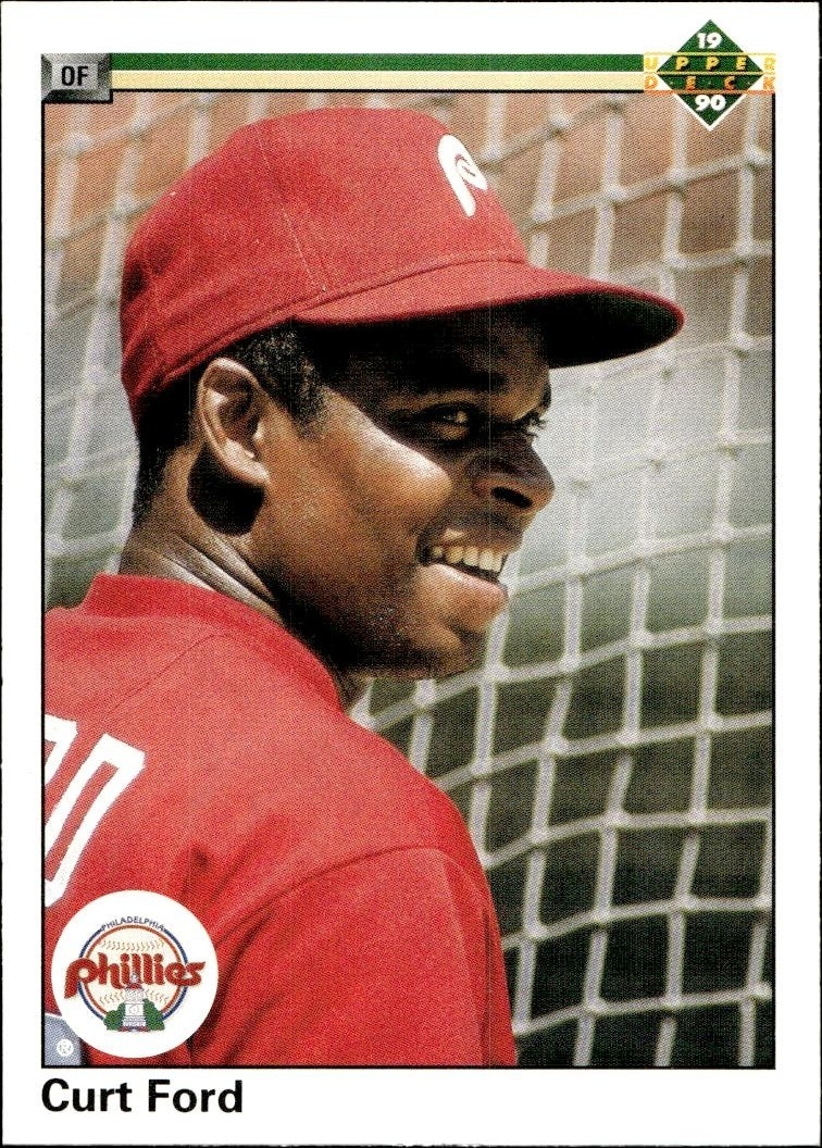 1990 Upper-Deck Low Number Curt Ford #490 trading card