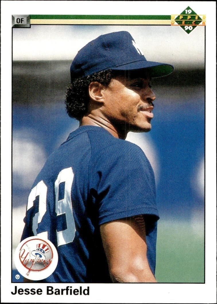 1990 Upper-Deck Low Number Jesse Barfield #476 trading card