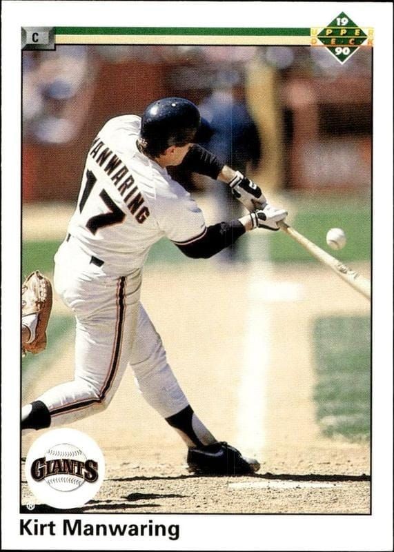1990 Upper-Deck Low Number Kirt Manwaring #457 trading card