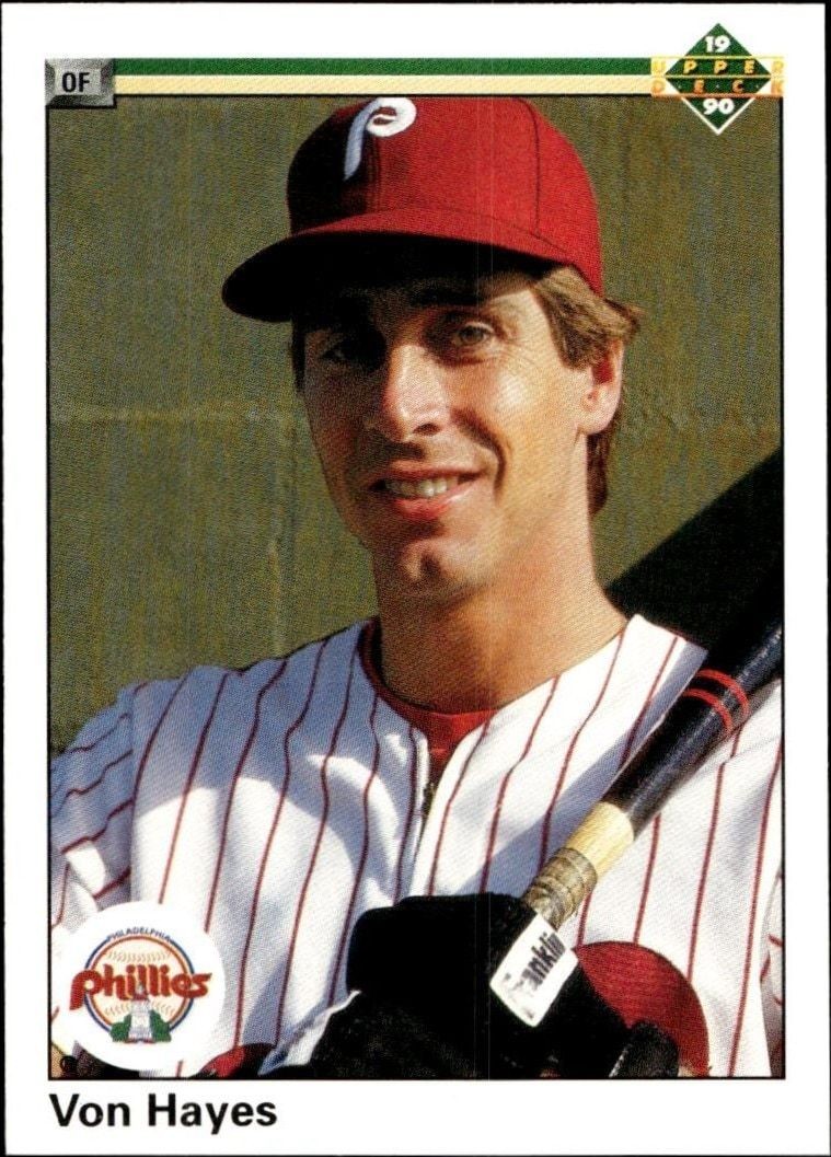 1990 Upper-Deck Low Number Von Hayes #453 trading card