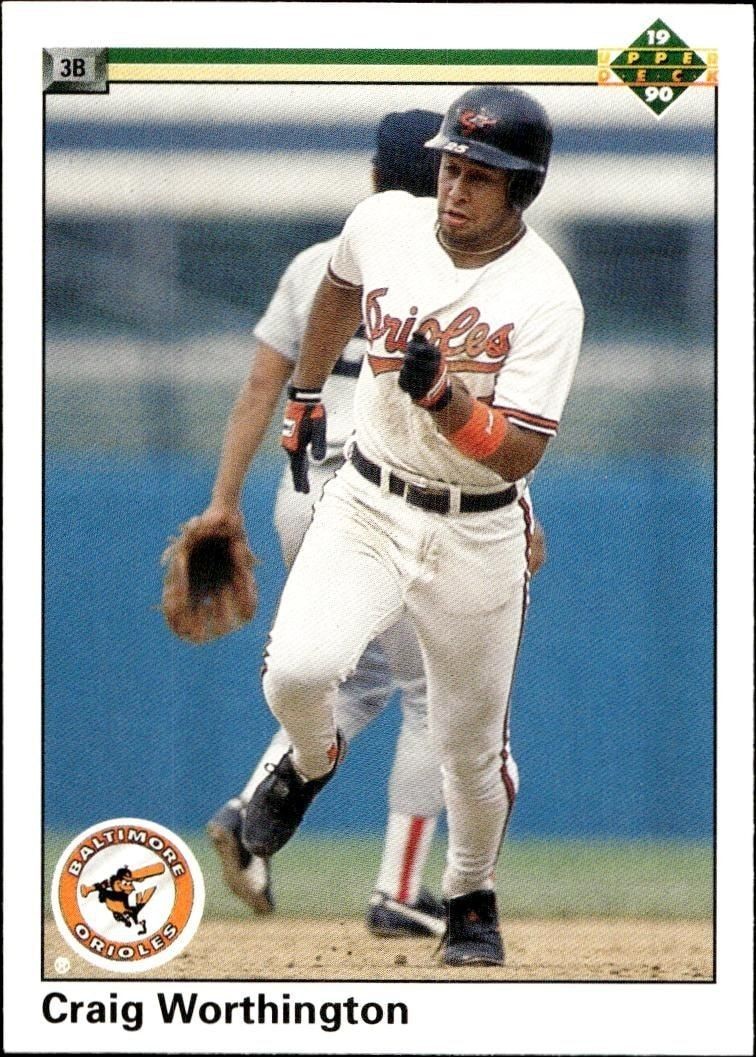 1990 Upper-Deck Low Number Craig Worthington #444 trading card