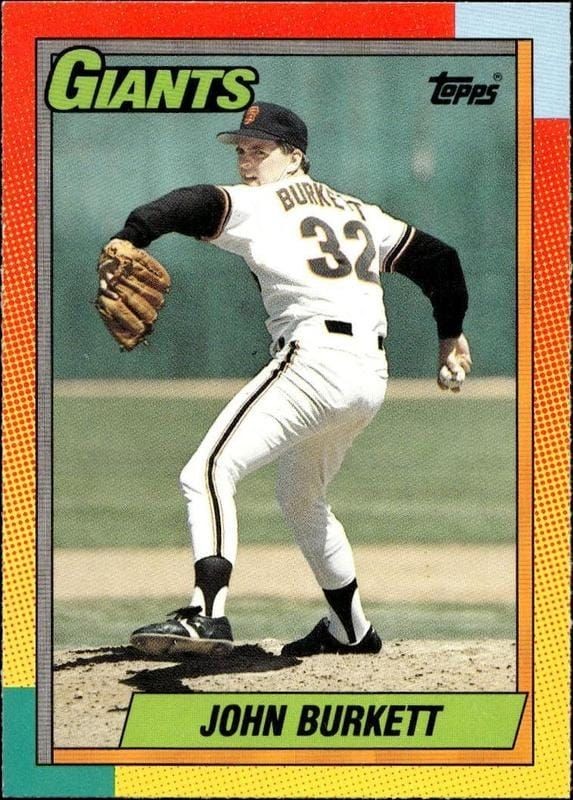 1990 Topps Traded John Burkett #16T trading card