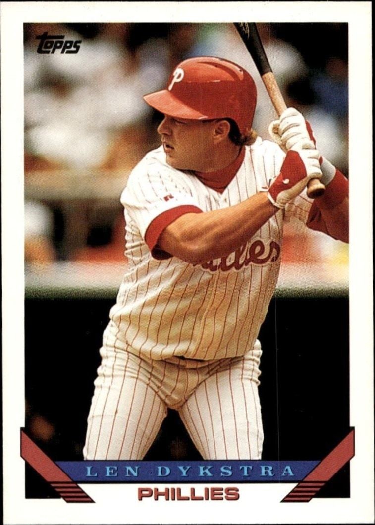 1993 Topps Series 2 Len Dykstra #740 trading card