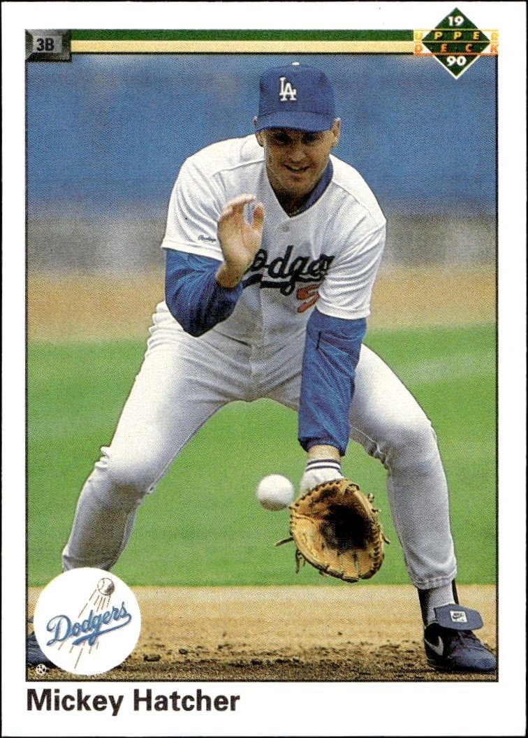 1990 Upper-Deck Low Number Mickey Hatcher #283 trading card