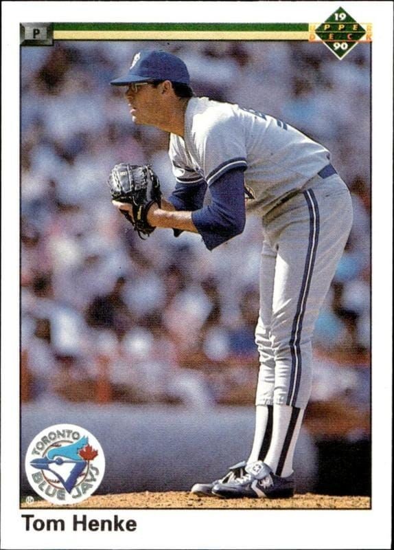 1990 Upper-Deck Low Number Tom Henke #282 trading card