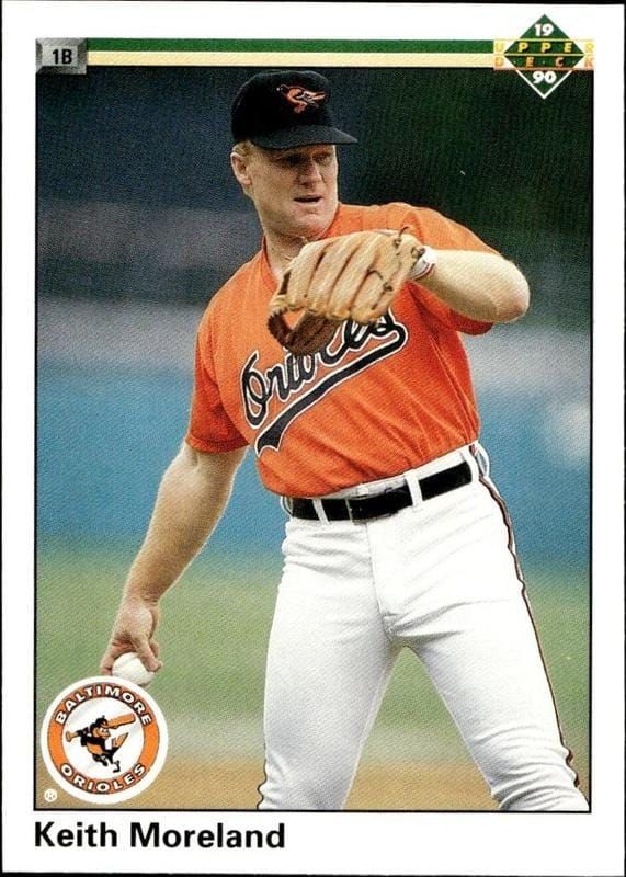1990 Upper-Deck Low Number Keith Moreland #401 trading card